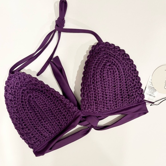 Anthropologie Peixoto Purple bikini top size Large - Picture 5 of 9